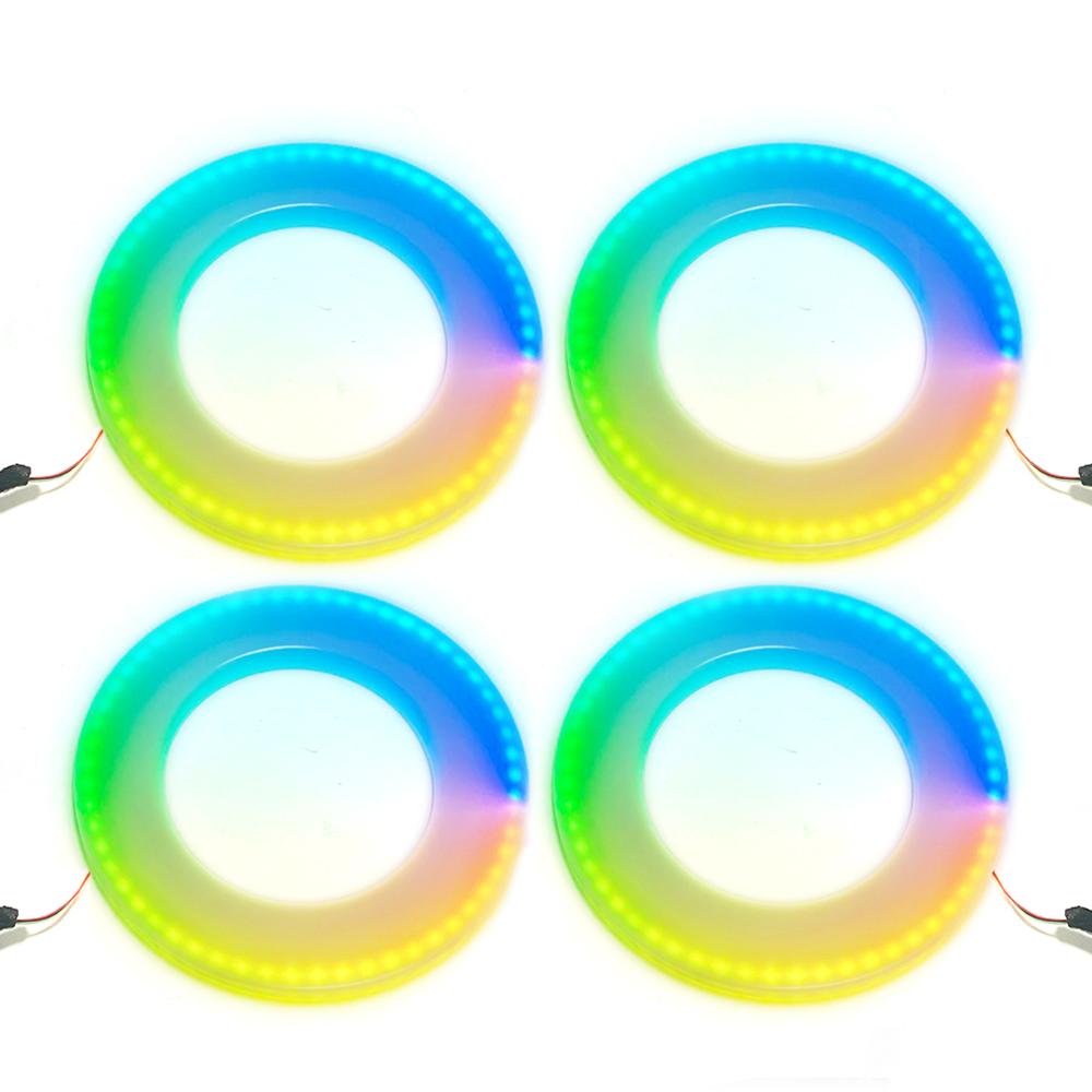 

Автомобильный окружающий свет 18 в 1 RGB 64 цвета Симфония Интерьер Акриловый Направляющий Волоконно-Лентовый Декоративный Атмосферный Светильник С Управлением Приложением