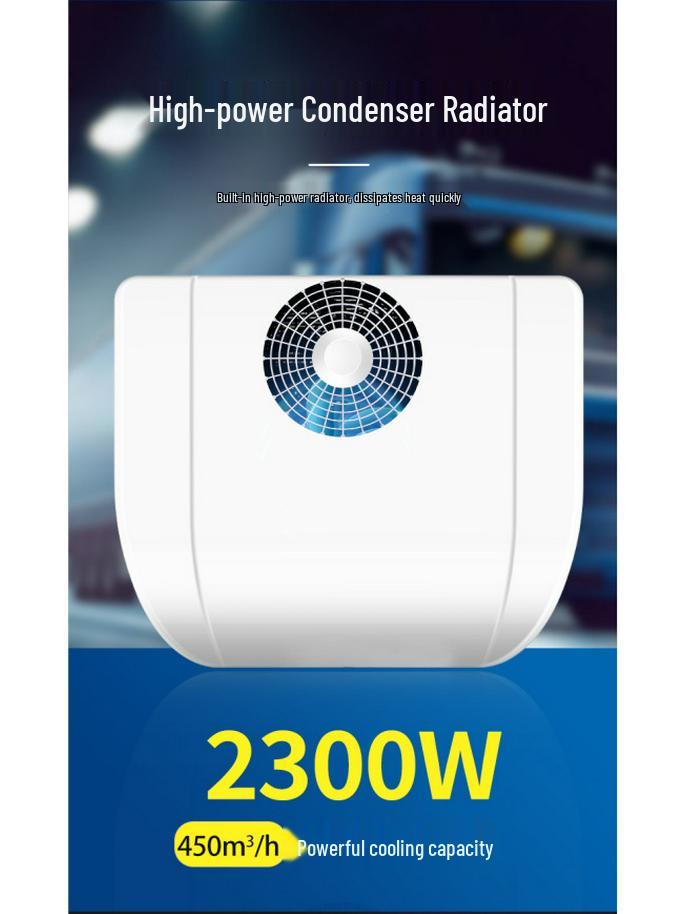 Top-Mounted 12V/24V All-in-One Air Conditioner for Trucks, RVs, and Refrigerated Vehicles