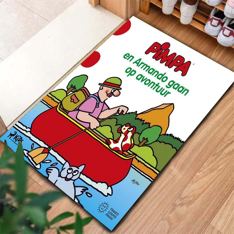 Pimpa Teppich für Wohnzimmer Schlafzimmer Zuhause Sofadekoration, Rutschfeste Bodenmatte für Kinder zum Spielen