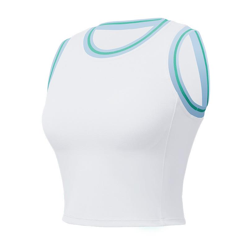 Retro Color Block Bezruká sportovní podprsenka na jógu