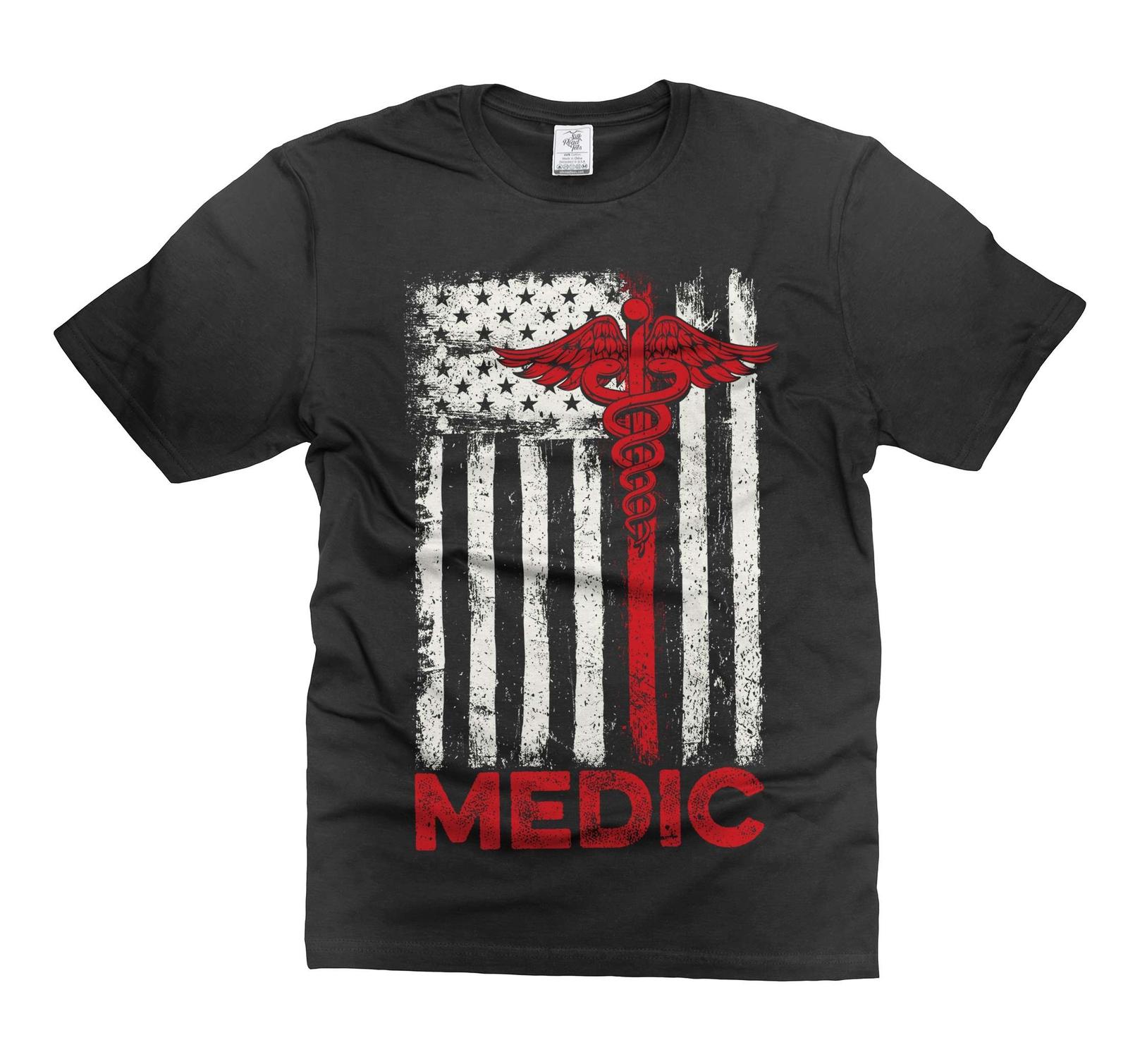 USA Flag Patriotic Tee Shirt EMT Nurse T-Shirt Doctor Healthcare Paramedic Shirt XL