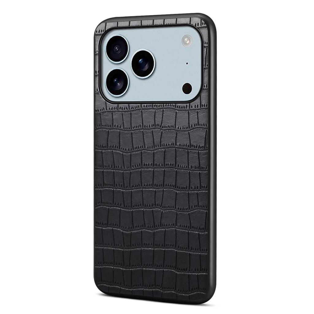 For iPhone 17 Pro Case Crocodile Texture Design Leather Slim Back Cover