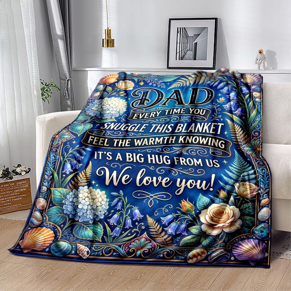 Love You Dad Blanket Blanket Comfortable Great for Bed Livingroom Sofa for All Seasons Warmthful Decor Unique Gift for Family and Friends Camping