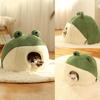 Cat Bed Ultra-Soft Plush Material 2-in-1 Use Cat Beds for Indoor Cats  Cat House  Cat Cave  Cat Bed Pad  Relieve Muscle and Joint Pressure