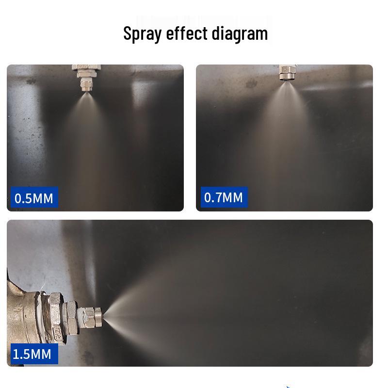Stainless Steel Small Flow Conical Nozzle for Dust Removal, Humidification, and Disinfection.