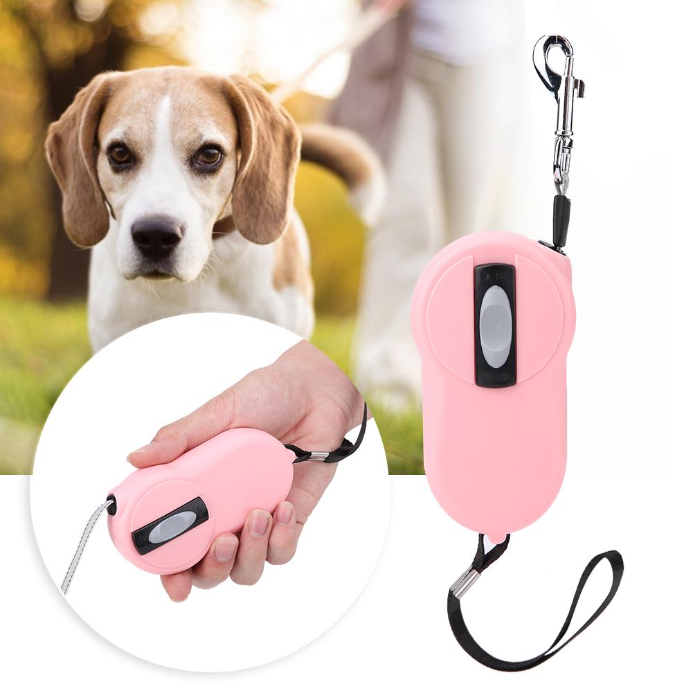 Retractable Dog Leash - Heavy Duty Pet Leash Nylon Reflective Tape, Tangle Freed Lock(Pink)