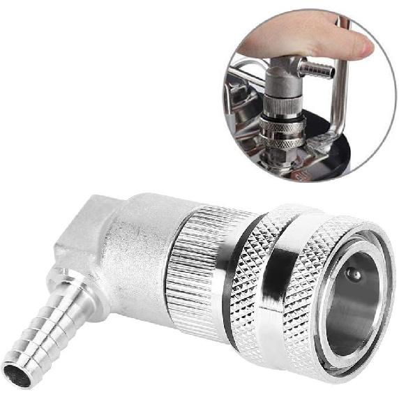 Keg Ball Lock Connector, Stainless Steel Ball Lock Keg Disconnect Quick Ball Lock Quick Connector Dispenser Beer Brewing Kegs Kegging Home Brew Corny