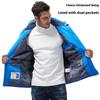 Men's Mountain Jacket Waterproof Fleece Liner Snow Coat Warm Winter Windproof Hooded Raincoat