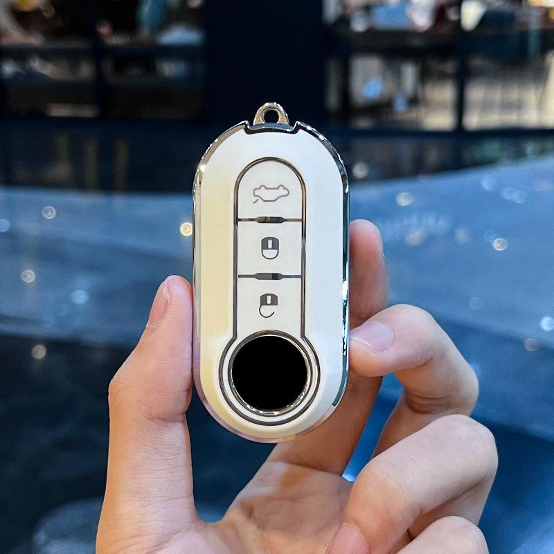 Husă TPU pentru chei de mașină pentru Fiat Ducato 500 500L Panda Grande Punto Lancia Musa Auto Shell Fob Holder Accesorii pentru breloc