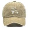 Print Design Peaked Cap Washed Finish Adjustable Cap Perfect Sun Hat  Camping Hiking