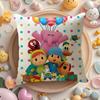 B-Boy-Girl-Pocoyo Kissenbezug Natürlicher Leinen Bio-Stoff Beidseitiger Druck Sofa Heimdeko Geschenk Kissenhülle