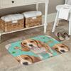 1pc Bedroom Mat Stylish Beagle Doormat Flannel Carpet for Entrance Home Decoration