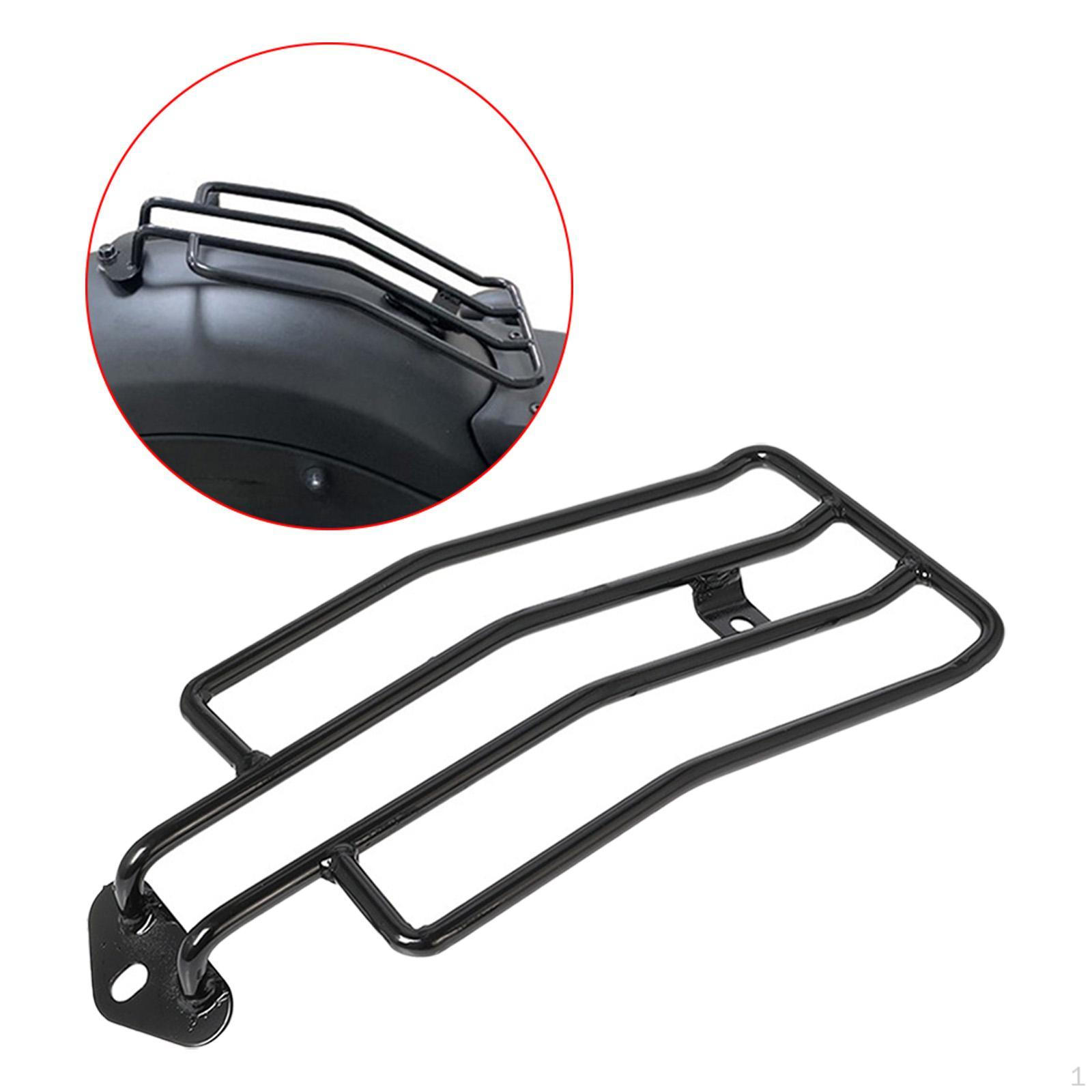 

Baggage Carrier Bracket Cargo Rack Easily Install Upgrade Metal Stylish Universal Motorcycle Luggage