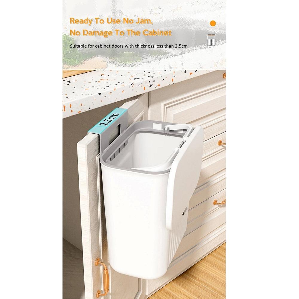 An der Wand montierter Mülleimer, Aufbewahrung im Küchenschrank, intelligenter Eimer für das Recycling im Badezimmer, hängende Mülleimer, Küchenzubehör