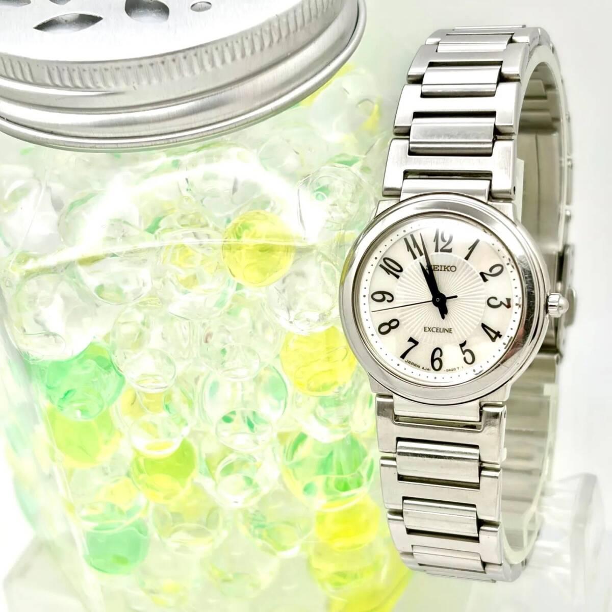 [New Battery] SEIKO EXCELINE Women s Watch Silver 4J41-0AE0 2N0054