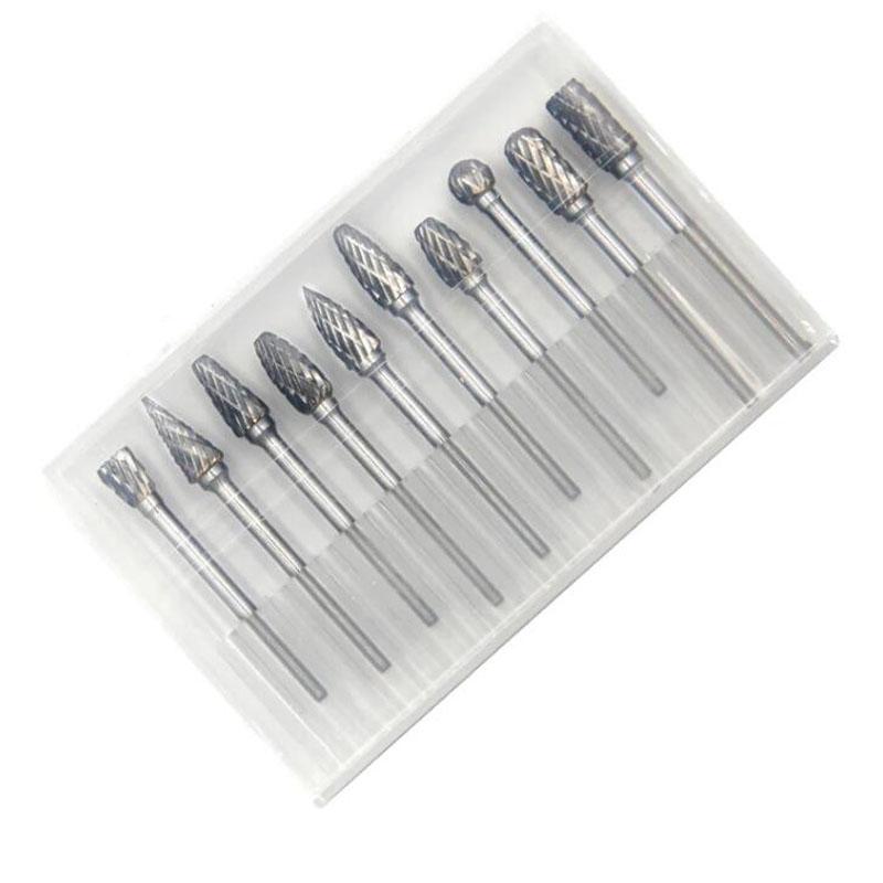 10pc Hard Alloy Rotary File 3*6 Double Grain Tungsten Steel Grind Head Electric Grind Mold Woodwork Grinding File Tool Set