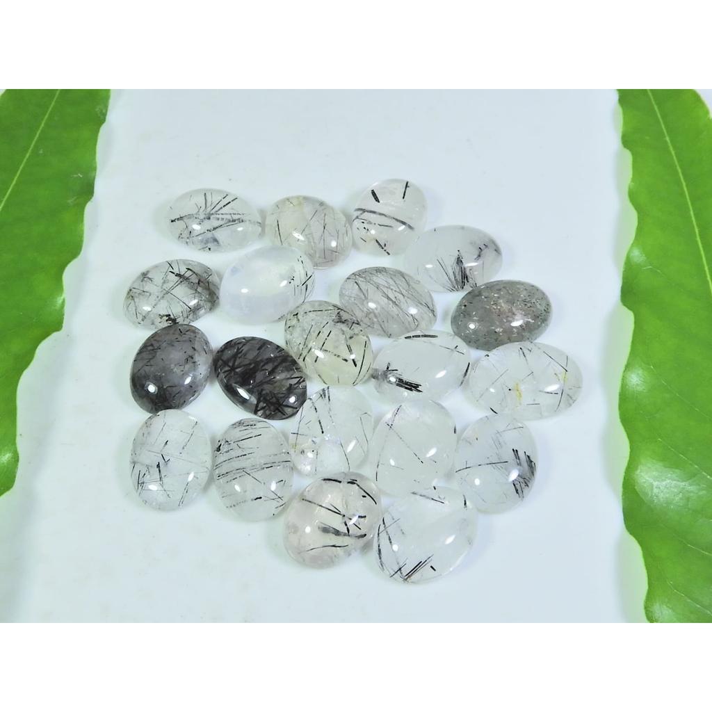 10X13MM Natural Black Rutile Oval Cabochon Loose Gemstone 20 Pcs Lot A-251