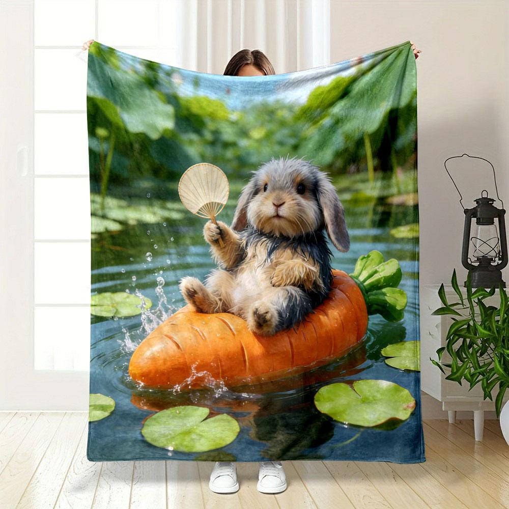 Animals In The Pool Blanket Warm Soft Fluffy Kids and Adults Sofa Bed Throw Blanket Outdoor Travel Camping RV Multi Size