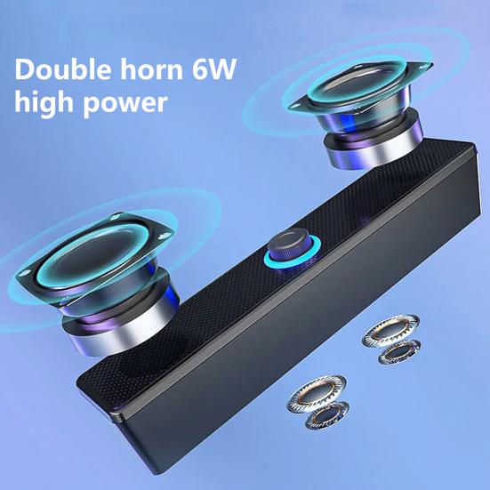 Bluetooth-compatible 5.0 Speaker Universal Stereo Surround Wired Computer Soundbar Subwoofer for PC
