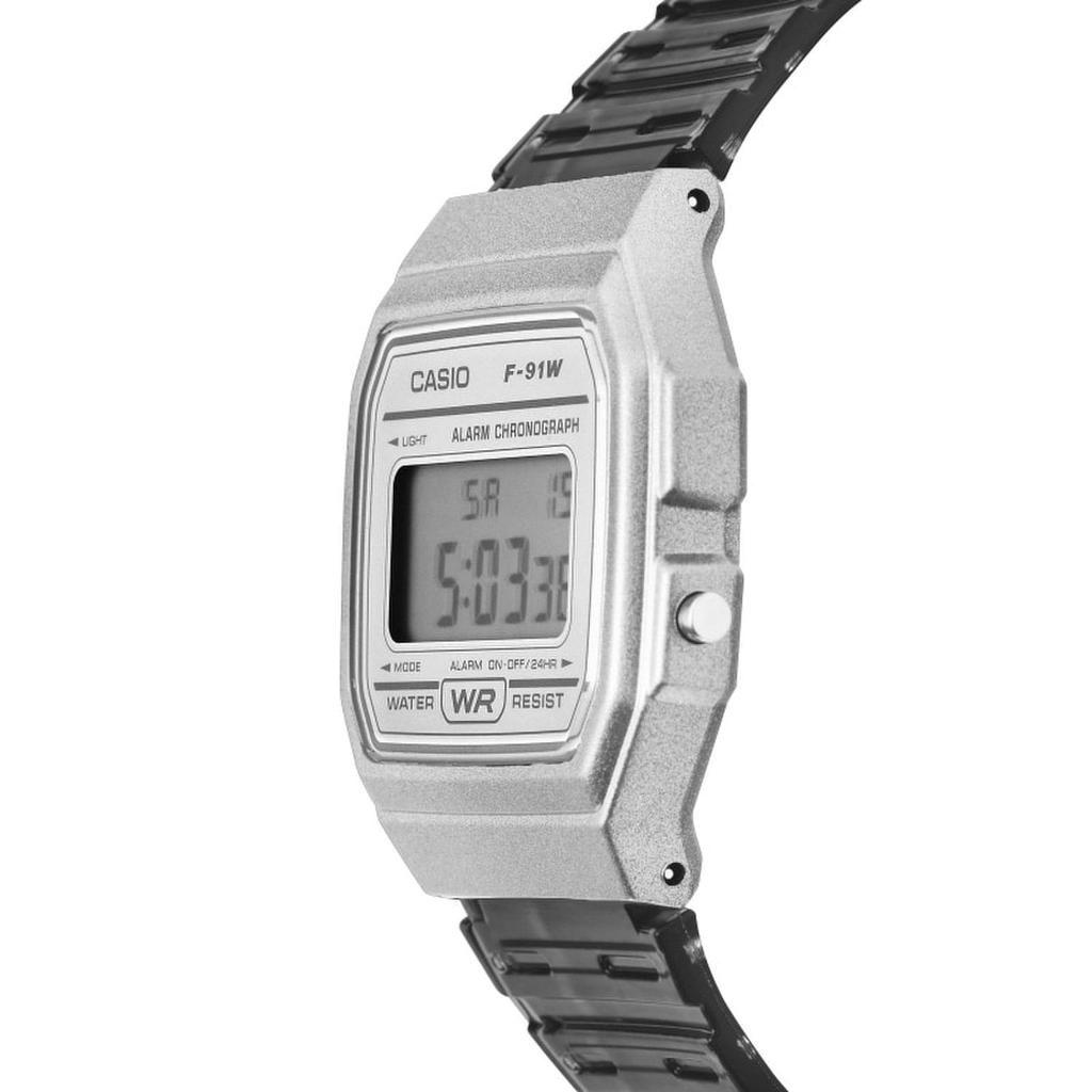 Casio F-91WS-8HDF (F-91WS-8) Digital Square Vintage Retro Transparent Unisex Urethane Watch