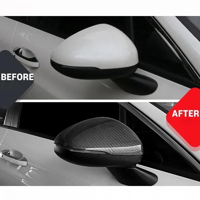 For KIA K5 Optima    ABS Carbon Fiber Rearview Side Mirror Cover Wing Cap Door Rear View Case Trim Car Accessories