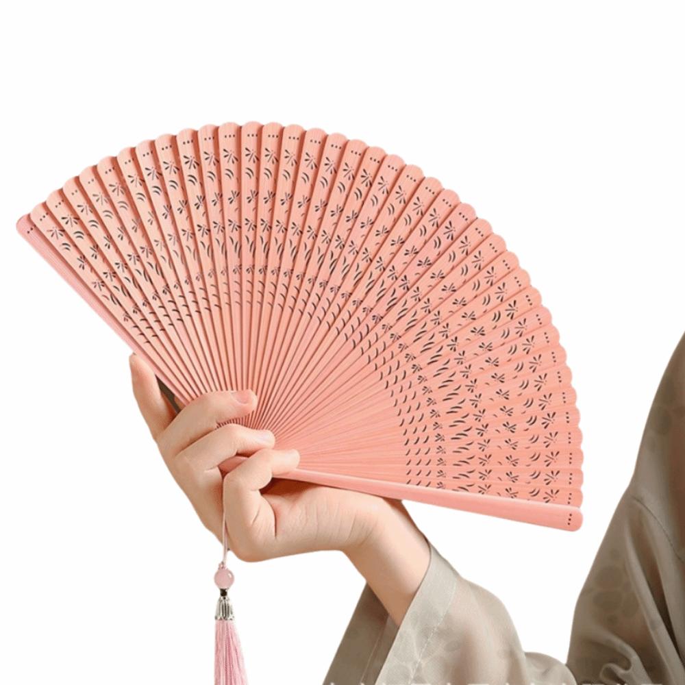 Portable Retro Hand Fan Elegant Classical Folding Fan Chinese Style Folding Bamboo Fan Home Decor