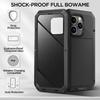 Ağır Askeri Sert Metal Kasa IPhone 15 14 13 12 11 Pro Max XS XR 8 7 Artı Silikon Darbeye Dayanıklı Koruyucu Kapak