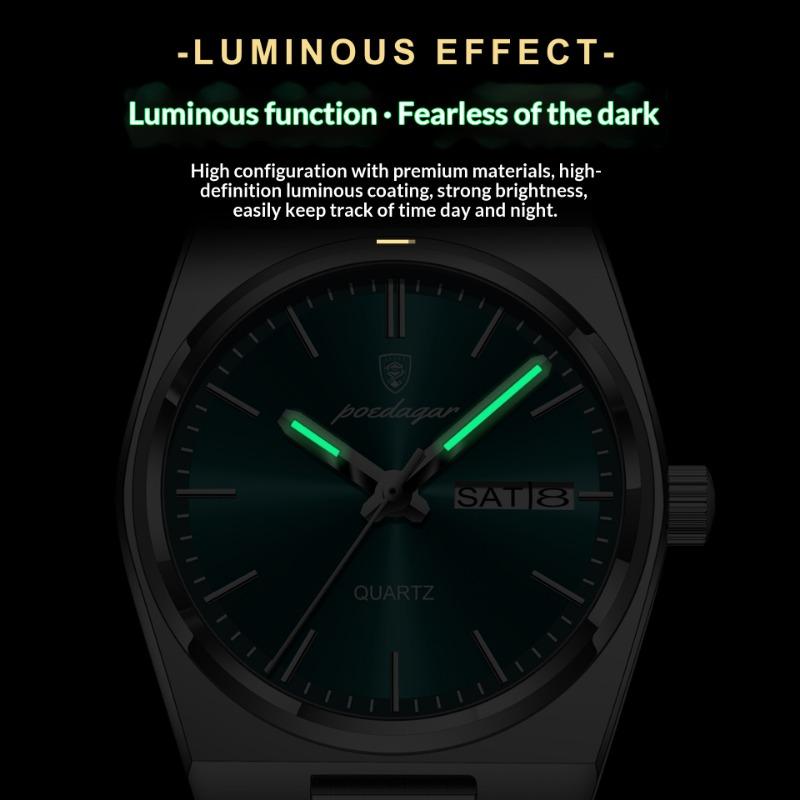 Top-Marke Luxus Damenarmbanduhr Wasserdicht Mode Doppelkalender Quarz Leuchtendes Armbanduhr