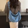 Borsa a Spalla in Denim Grande Capacità Borsa a Tracolla Moda Casual Per l'Uso Quotidiano