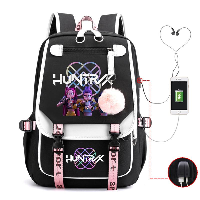 College Style Animation Cartoon Student Schoolbag Junior High School Multi-Functional Large Capacity Leisure Backpack