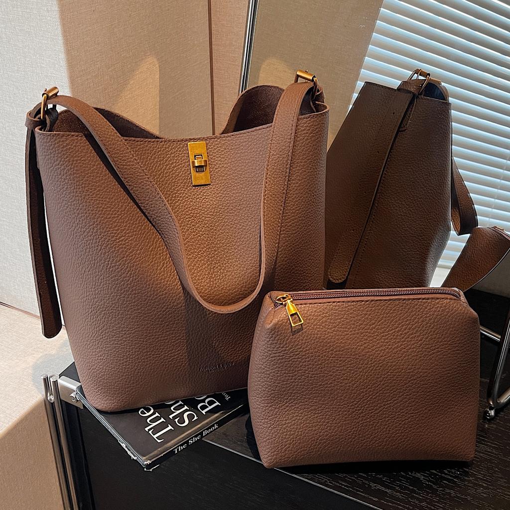 Retro-Mode große Kapazität Schultertasche Damen 2025 Neu Lässig Vielseitig Unterarm-Beuteltasche Pendler-Umhängetasche