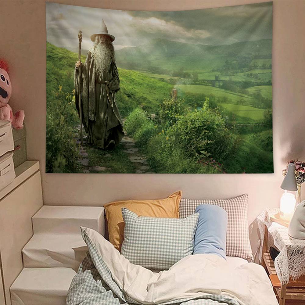 Adventure Film LLords Rings Tapestry Art Printing Japanese Wall Tapestry Anime Wall Hanging Home Decor