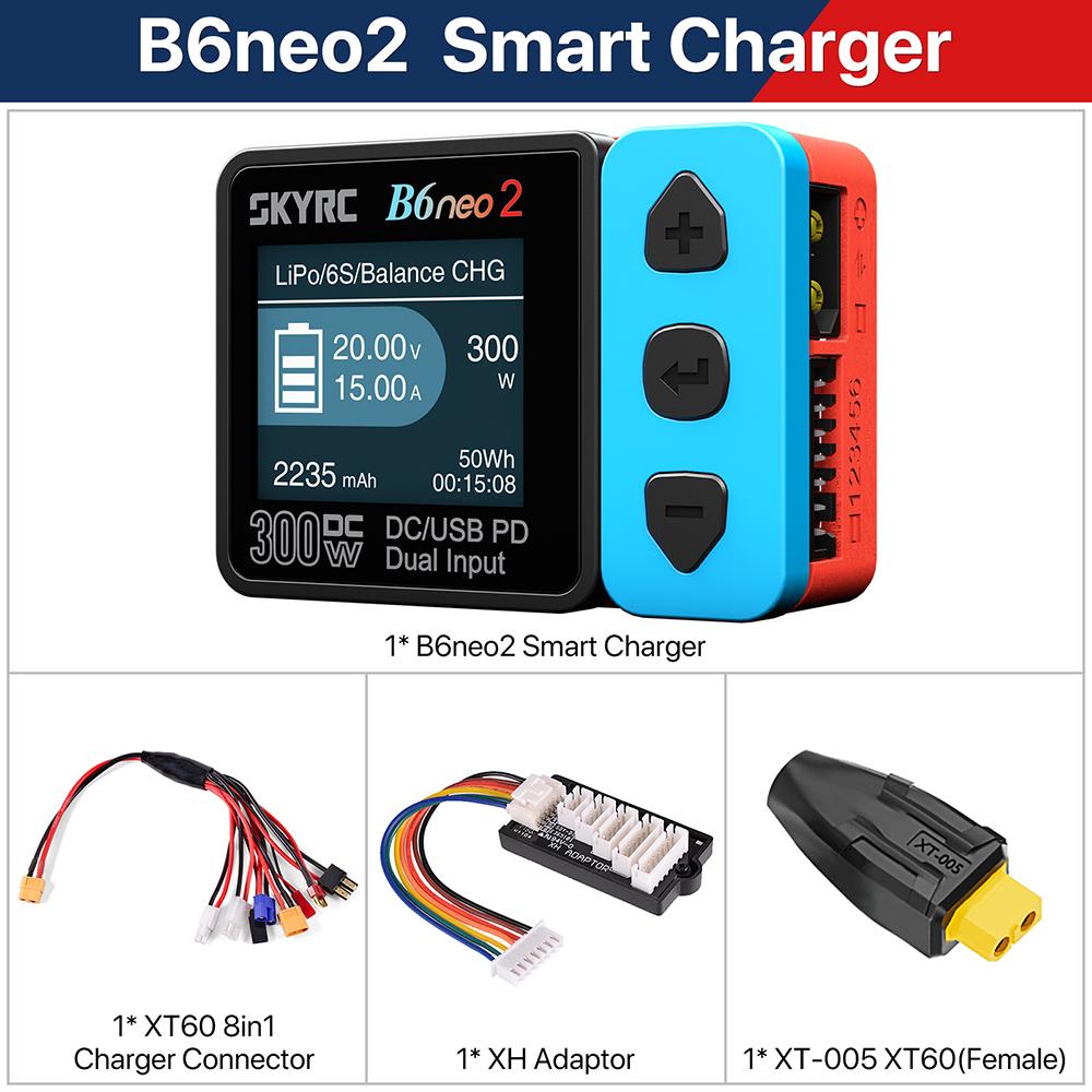 NEW SKYRC B6neo 2 Smart Charger Multi-Function Smart Charger DC 300W PD 80W LiPo/LiFe/Lilon/LiHV/NiMH/NiCd/Pb Battery Charger