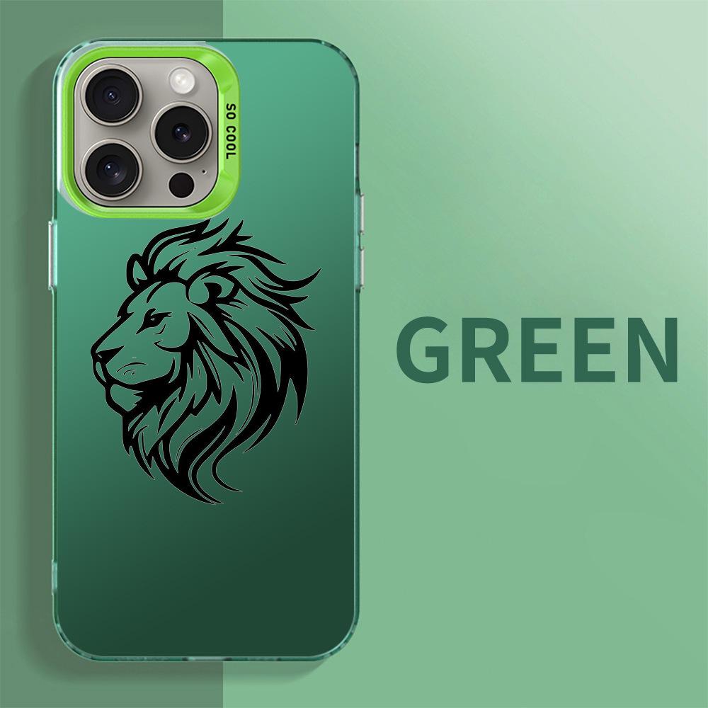 Çeşitli modeller (8-15) için Aslan başı iPhone kılıfı.