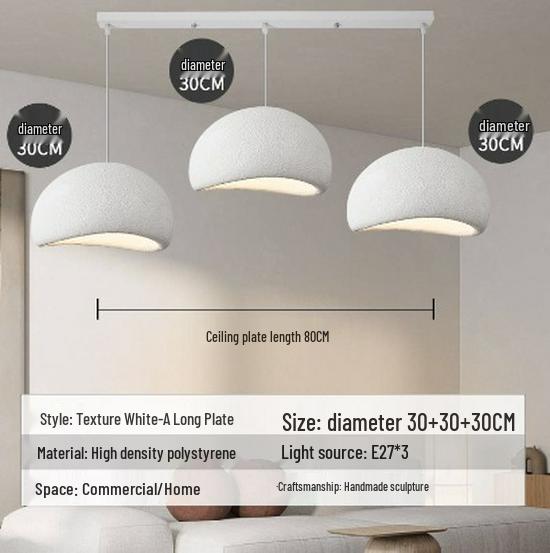 Japanese Cream Style Chandelier for Duplex Lofts, Restaurants, Bars, and Homestays