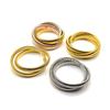 Stainless Steel Double Layer Stretchy Bangle Bracelet Women Gold Plated 18K Trendy Street Style Stackable Multi