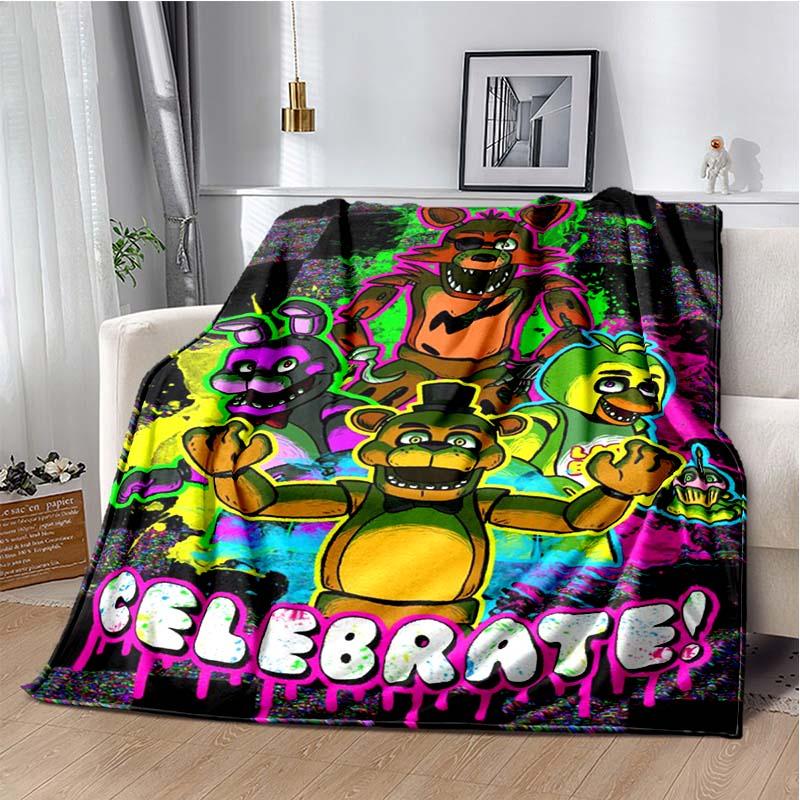 3DTerror FNAF-Five-Nights At Freddys Printed Blanket Home Flannel Comfortable Warm Sofa Bed Portable Children Adult Gift Blanket