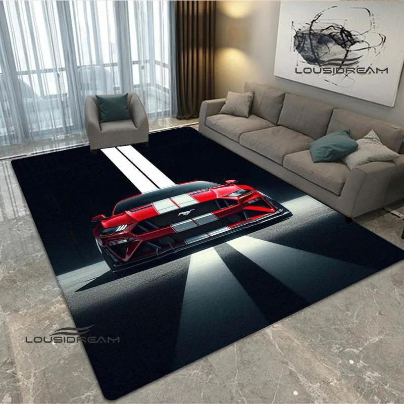 3D M-Mustang car logo printed carpet kitchen mats Non -slip carpet outdoor carpets area rug bedroom decor birthday gift