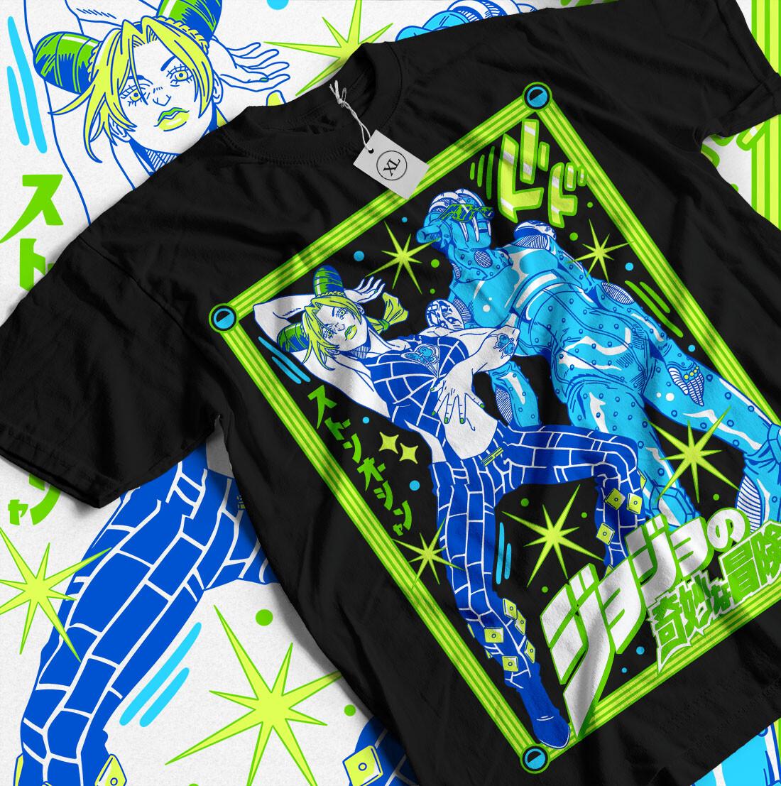 JoJo Bizarre T-shirt Adventure JoJo Anime Jolyne Jotaro Girl Kawaii GifT-shirt XXL