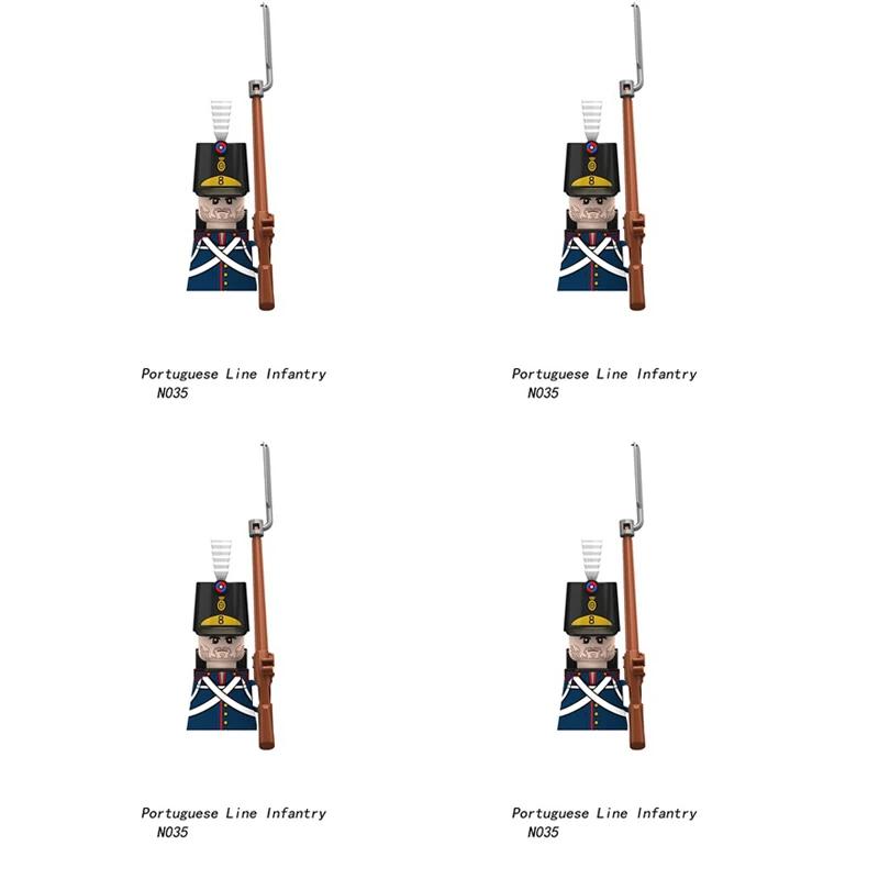Napoleonische Kriege Militärsoldaten Bausteine WW2 Britisch Frankreich Füsiliere Gewehre Russisch Preußen Fußgarde Steine Kinderspielzeug
