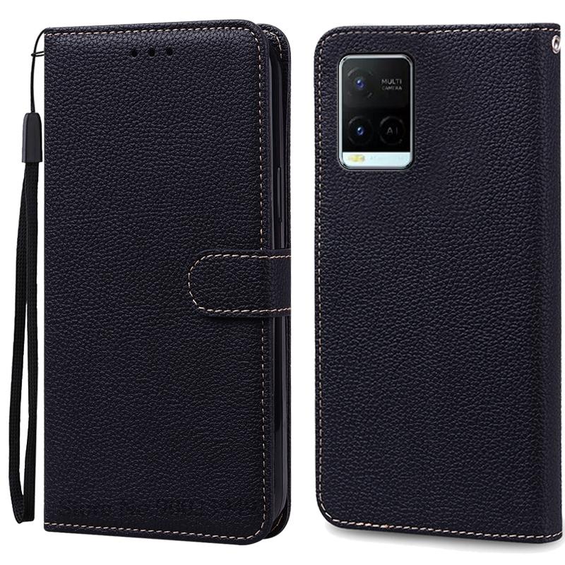 Pro pouzdro Vivo Y21S Měkké silikonové peněženkové kožené vyklápěcí pouzdro Pro pouzdro na telefon Vivo Y21 Zadní kryt Pro VivoY21S Vivo Y 21 Coque Fundas