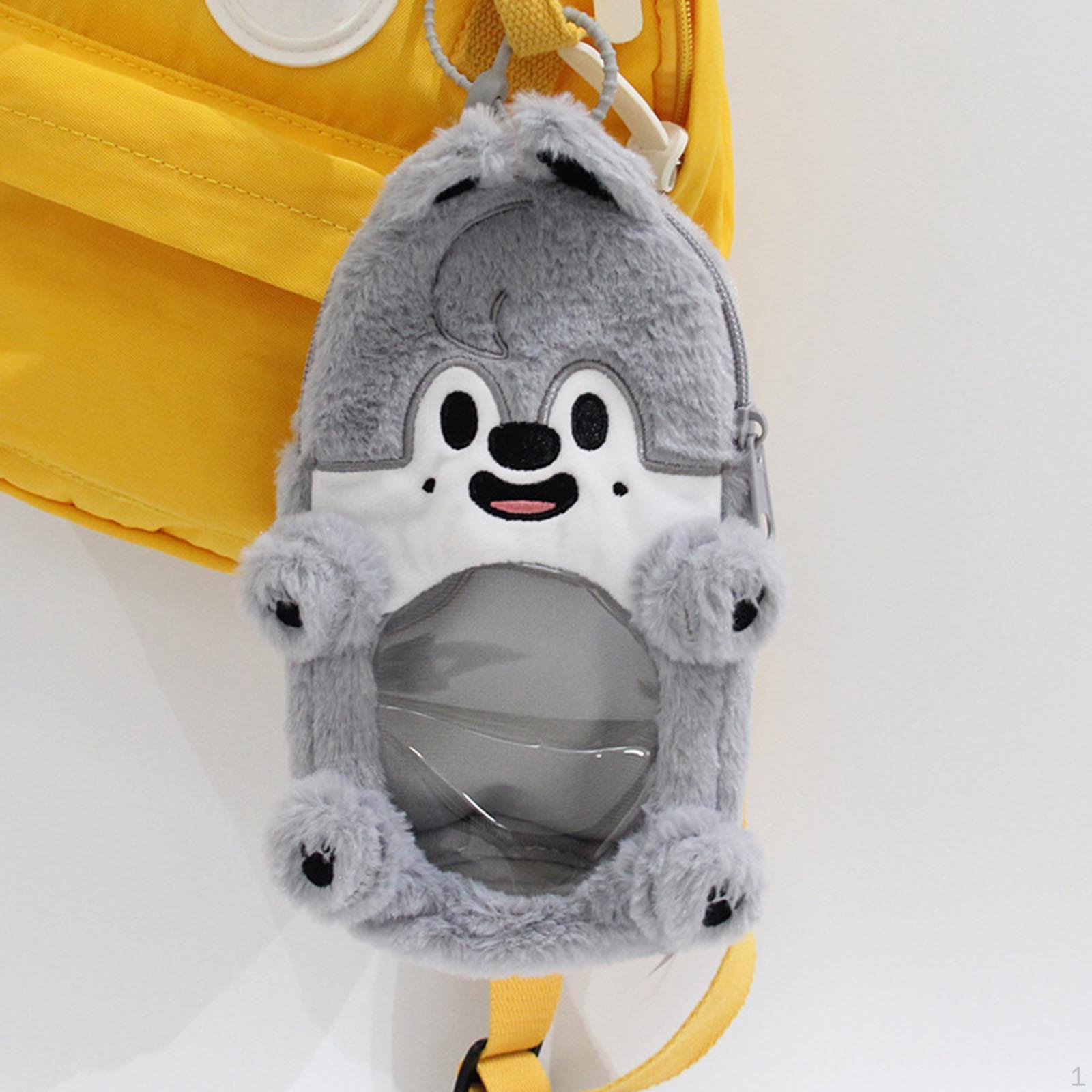

Photo Card Case Protector Portable Animal Shape Hanging Decor Storage Bag White Bunny