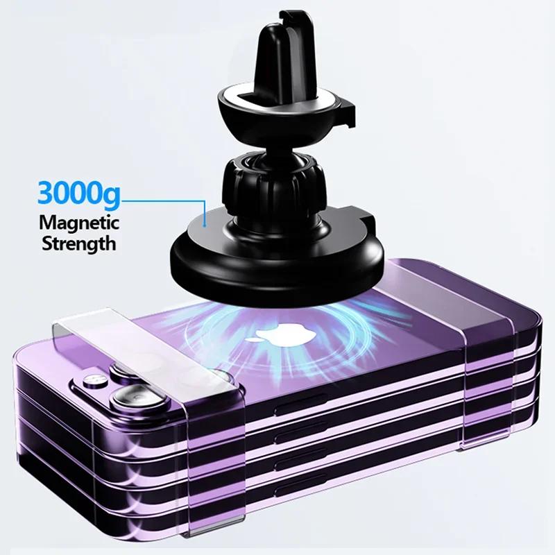 Upgraded Magnetic Wireless Car Charger 30W Fast Car Charging for iPhone 12 13 14 15 pro max mini Air Vent Car Phone Holder Stand