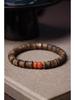 Hainan Green Qinan Agarwood Bamboo Joint & Lotus Bead Bracelet, 0.7 DIY, Unisex Prayer Beads