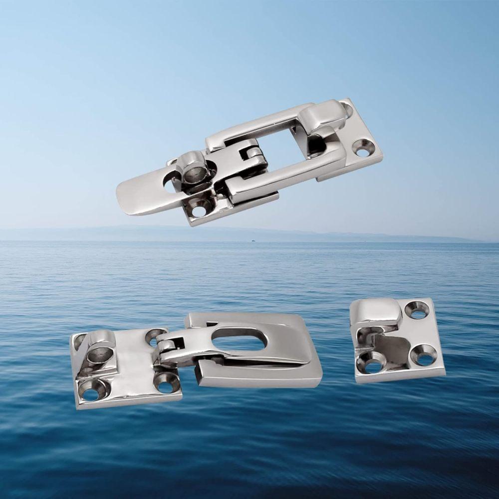 316 Stainless Steel Buckle With Lock Hole Hatch Buckle Marine Yacht Safety Latch Ship Lock Buckle Yacht Accessories