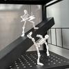 Yousheng Skeleton Action Figure Movable Articulated Human Skeleton with Weapons Funny Posable Magnetic Skeleton Figurine for Collectors Home Desktop