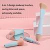 Multitasker 4-in-1 Makeup Brushes Portable Travel Make up Brushes Detachable Makeup Brush Set