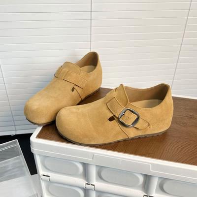 Weiche Sohle All-Inclusive Damen Frühling und Herbst neue Retro Ugly Cute Einzelne Schuhe mit einem Fuß flacher Sohle