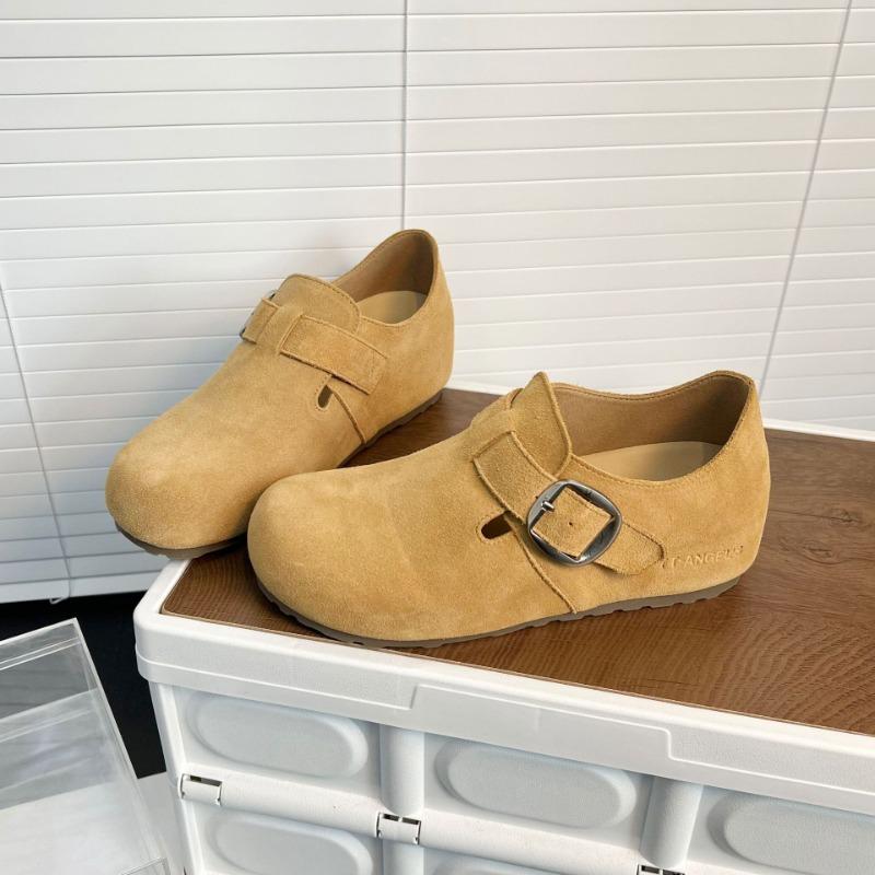 Soft sole all-inclusive women's spring and autumn new retro ugly cute single shoes with one foot flat bottom