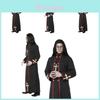 Spooky Black Halloween Priest Costume Robe For Men And Women Cosplay Theater Events
